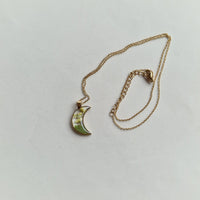 'Qızılı Ay' - 'Spieriya' çiçəyindən əl işi boyunbağı modeli