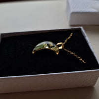 'Qızılı Ay' - 'Spieriya' çiçəyindən əl işi boyunbağı modeli